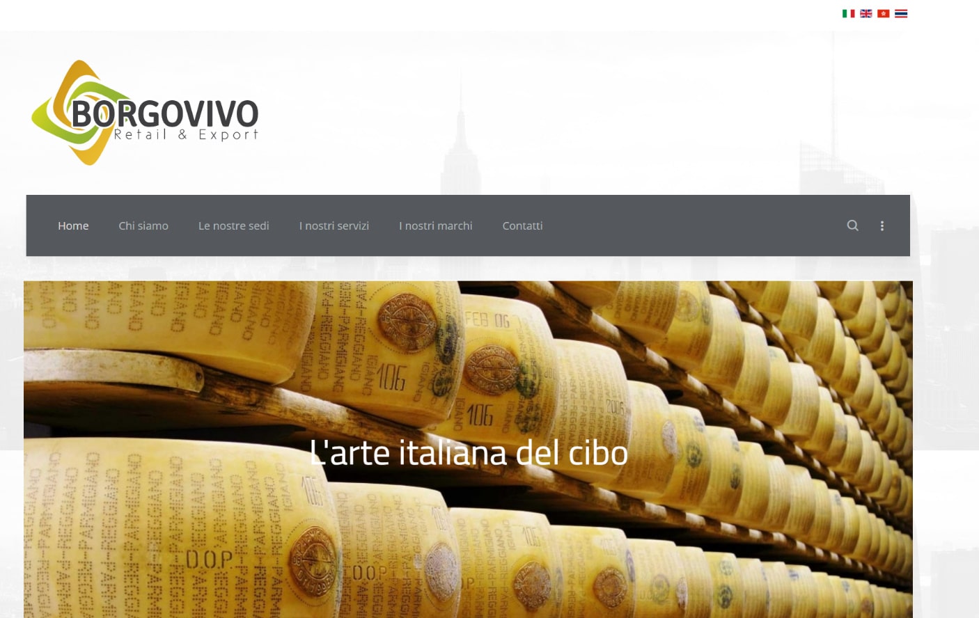 Borgovivo Retail & Export - Sito dinamico multilingue
